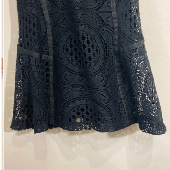 Desigual x Christian Lacroix Black Dress Size Large Fit n Flare Lace Sleeveless - Picture 9 of 15